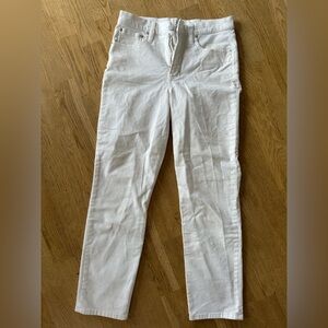 J.CREW women’s vintage slim straight white/ivory corduroy pant